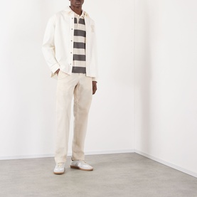 Logo Striped Knitted Polo Shirt