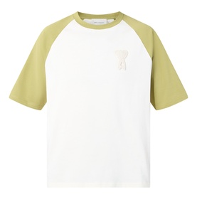 Logo Patch Contrast Sleeve T-Shirt