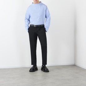Triangle Logo Patch Pocket Striped Shirt