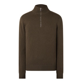 Triangle Logo Half Zip Sweater