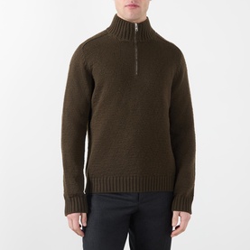 Triangle Logo Half Zip Sweater