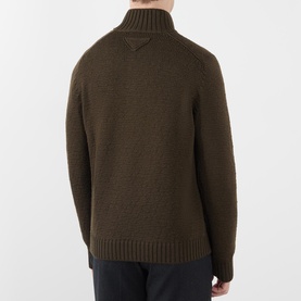 Triangle Logo Half Zip Sweater