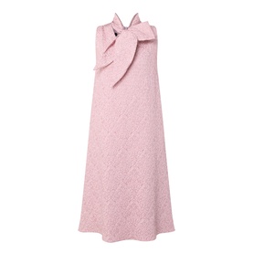 Ash Bow Tie Textured Dress