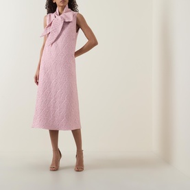 Ash Bow Tie Textured Dress