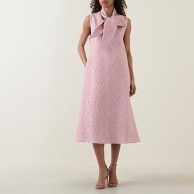 Ash Bow Tie Textured Dress