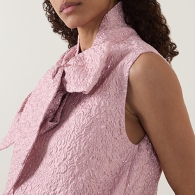 Ash Bow Tie Textured Dress