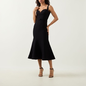 Belted Flared Dress