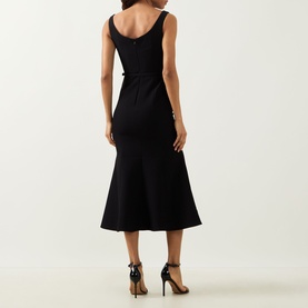 Belted Flared Dress