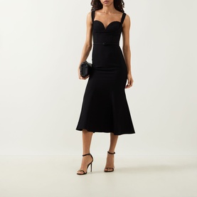 Belted Flared Dress