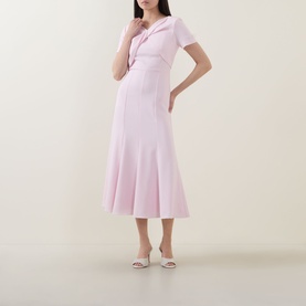 Twist & Drape Flared Dress