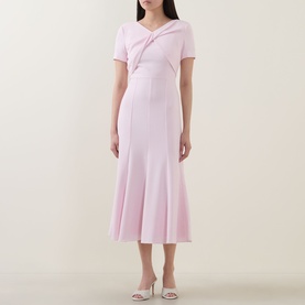 Twist & Drape Flared Dress