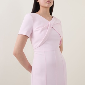 Twist & Drape Flared Dress