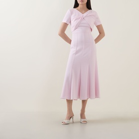 Twist & Drape Flared Dress