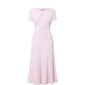 Twist & Drape Flared Dress