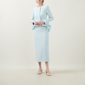 Tailored Crepe Pencil Skirt