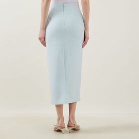 Tailored Crepe Pencil Skirt