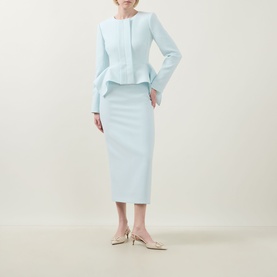 Tailored Crepe Pencil Skirt