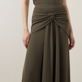 Waterfall Twist Drape Skirt