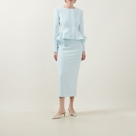 Tailored Crepe Peplum Jacket