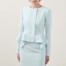 Tailored Crepe Peplum Jacket