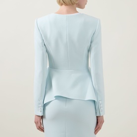 Tailored Crepe Peplum Jacket