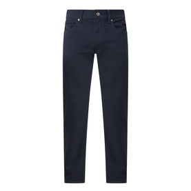 Seven Jeans 3049 Slim Jeans in ultramarine, five-pocket style with silver-tone button, flat lay view