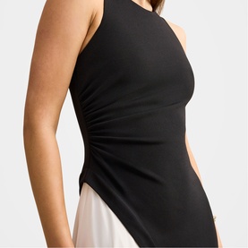 Candace Halterneck Contrast Dress