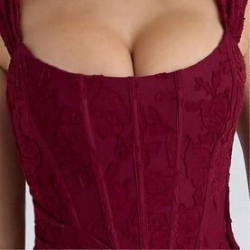 Cesca Floral Lace Corset Dress