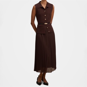 Chelsea Petite Pleated Flared Dress