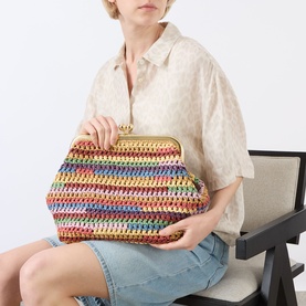 Kisslock Woven Frame 27 Bag