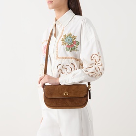 Brook Flap Chain Suede Crossbody Bag