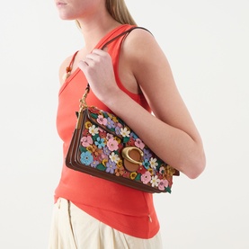 Tabby 26 Floral Appliqu&eacute; Shoulder Bag