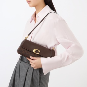 Jet Logo Signature Canvas Shoulder Bag