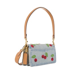 Tabby 20 Cherry Denim Shoulder Bag