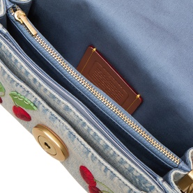 Tabby 20 Cherry Denim Shoulder Bag