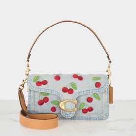 Tabby 26 Cherry Denim Shoulder Bag