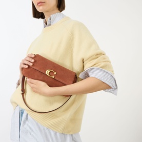 Jet Suede Shoulder Bag