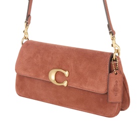 Jet Suede Shoulder Bag