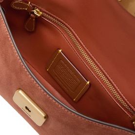 Jet Suede Shoulder Bag