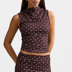 Danni Polka Dot Draped Top