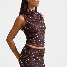 Danni Polka Dot Draped Top
