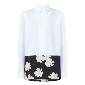 Two Tone Flower Casual Shirt
