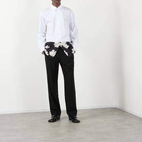 Two Tone Flower Casual Shirt