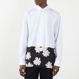 Two Tone Flower Casual Shirt