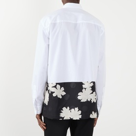 Two Tone Flower Casual Shirt