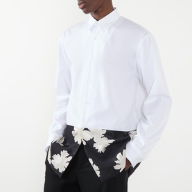 Two Tone Flower Casual Shirt