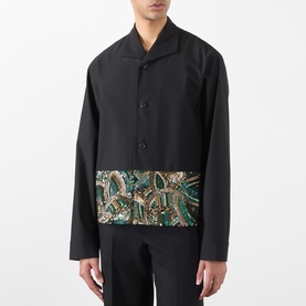 Asymmetric Embroidered Shirt