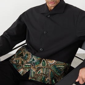 Asymmetric Embroidered Shirt