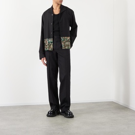Asymmetric Embroidered Shirt