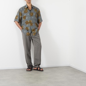 Pinstripe Straight Leg Trousers